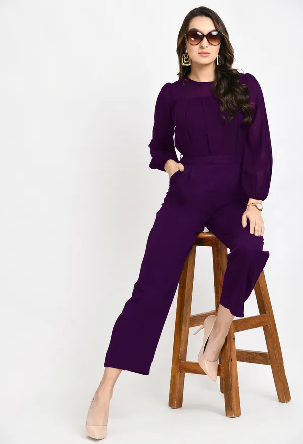 V&M_Purple_Pleated_Full_Sleeves_Basic_Jumpsuit