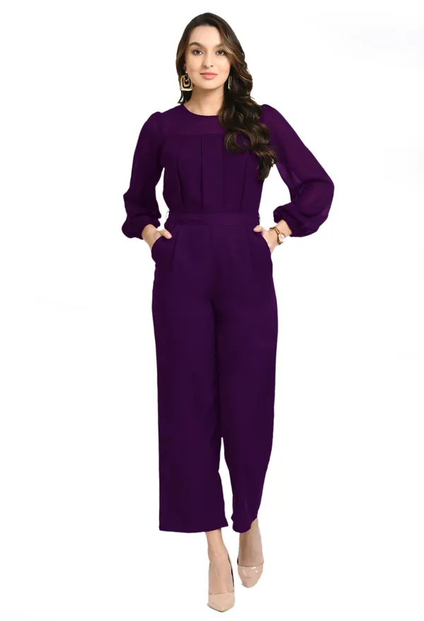 V&M_Purple_Pleated_Full_Sleeves_Basic_Jumpsuit