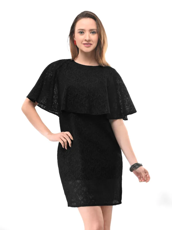 Black_Self_Design_Cotton_Sheath_Dress
