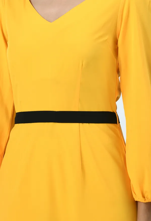 Mustard_Yellow_Crepe_Sheath_Midi_Dress_For_Women
