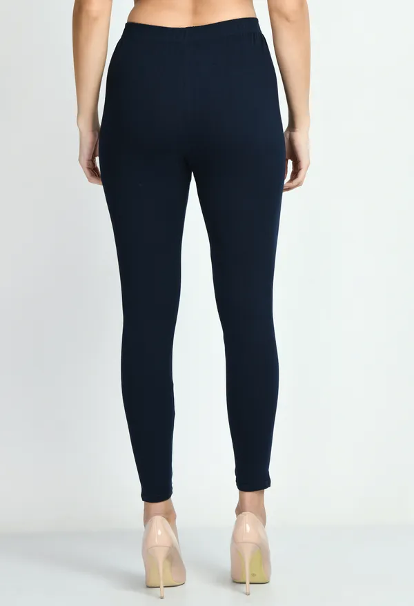 V&M_Navy_BlueWomen_Cotton_Slim_Fit_Ankle-Length_Leggings