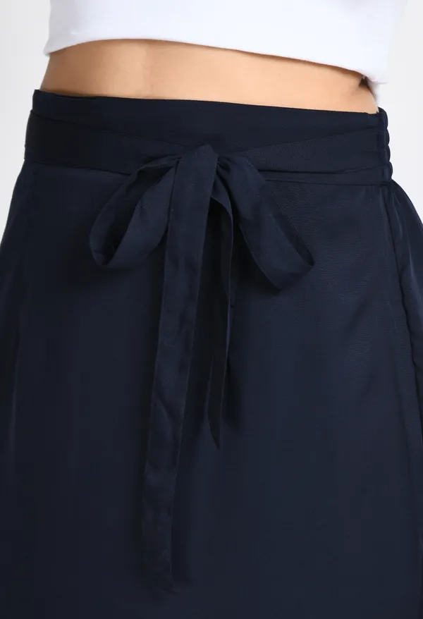 Navy_Blue_Solid_Peplum_Skirt_For_Women
