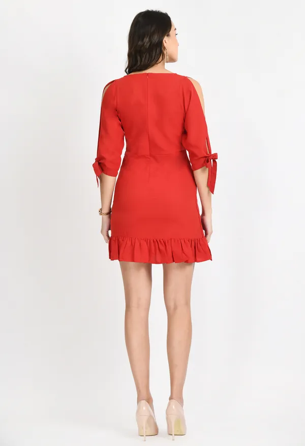 Red_Crepe_Mini_Wrap_Dress_For_Women