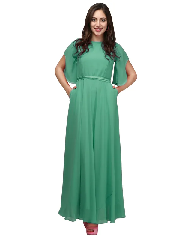 Light_Green_Solid_Gown_For_Women