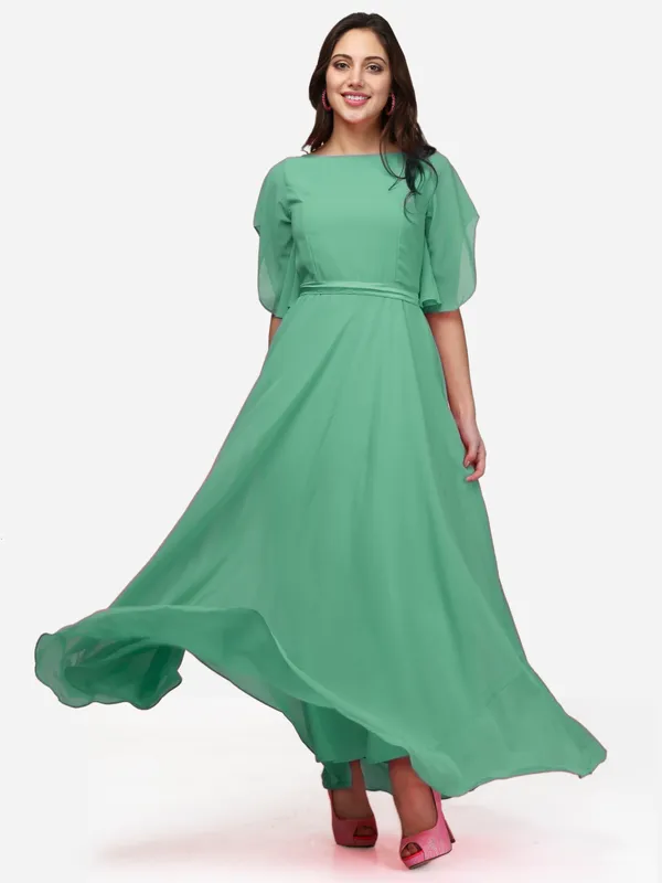 Light_Green_Solid_Gown_For_Women