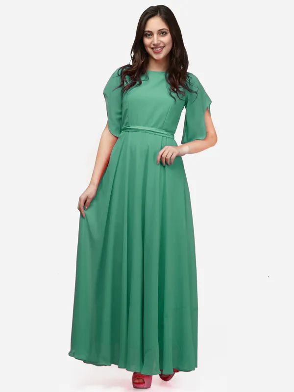 Light_Green_Solid_Gown_For_Women