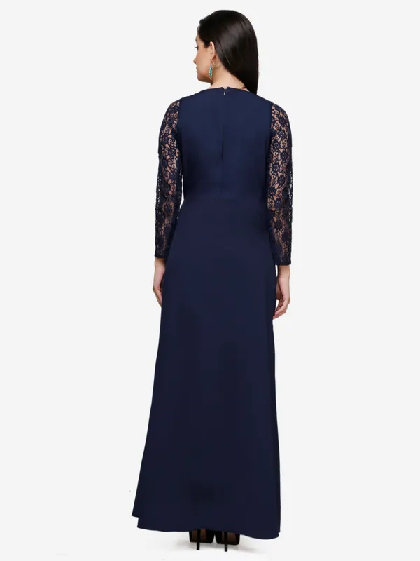Blue_Floral_Lace_Full_Sleeves_Jewel_Neck_Pleated_Empire_Waist_Evening_Long_Gown_Dress