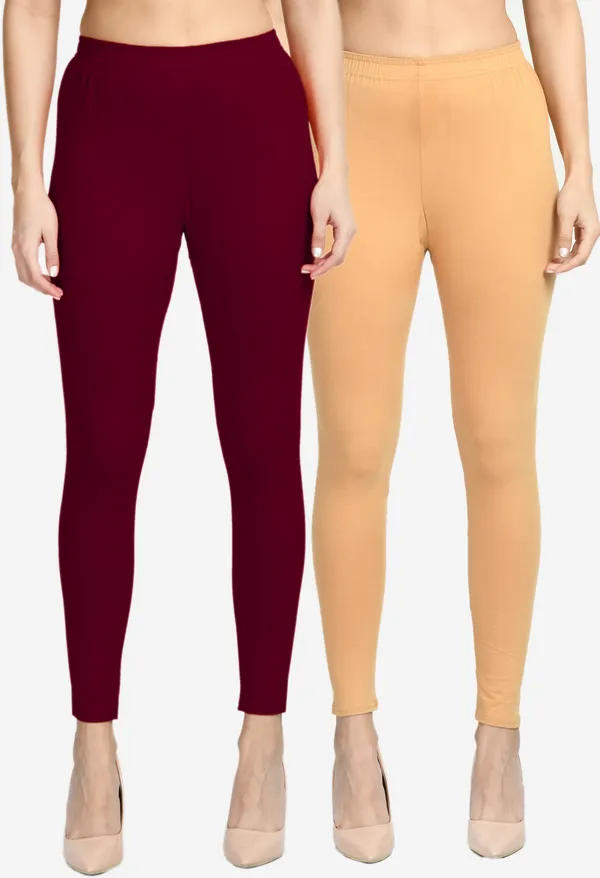 V&M_Women_Pack_Of_2_Comfort_Fit_Ankle_Length_Leggings