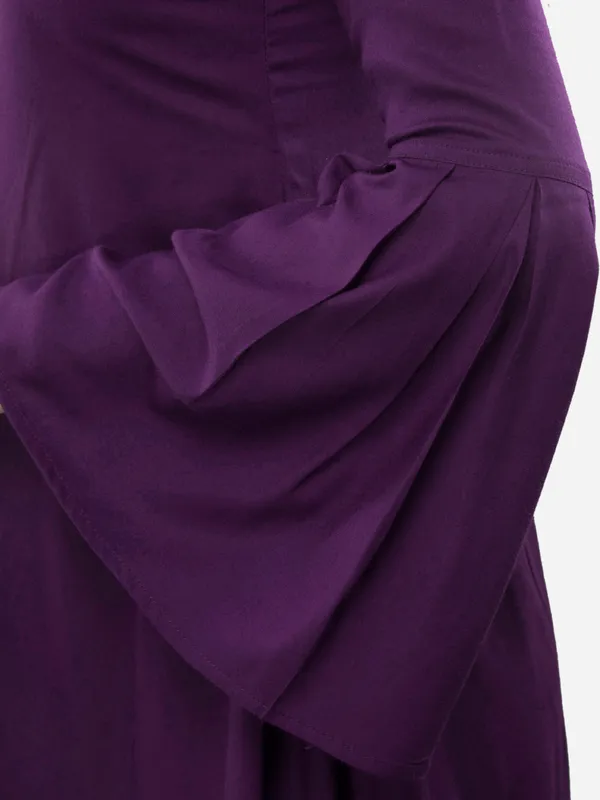 Purple_Crepe_A-Line_Dress_For_Women