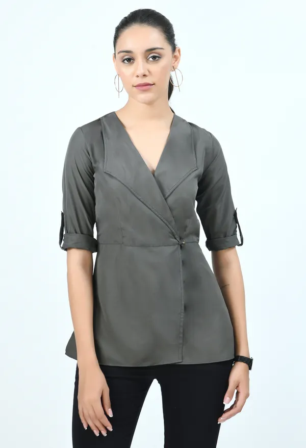 Grey_Goblin_Blue_Roll-Up_Sleeves_Crepe_Wrap_Top