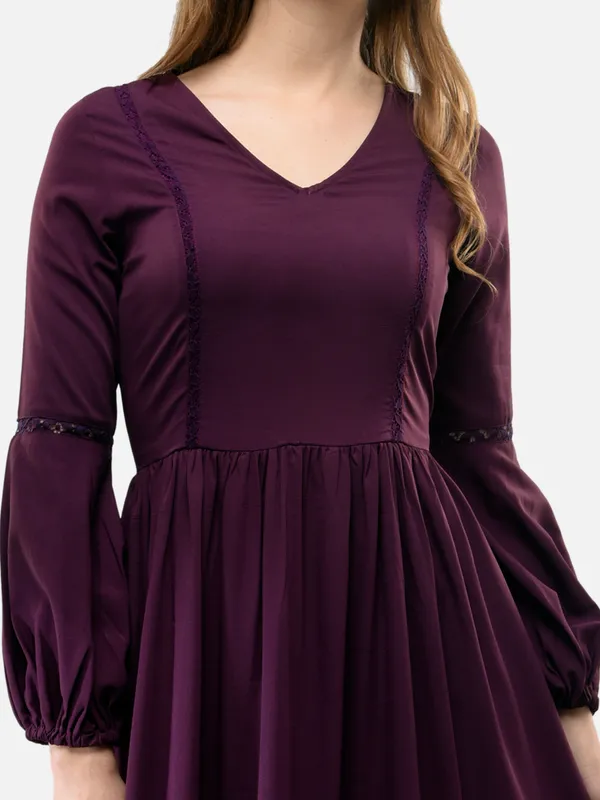 Purple_V-Neck_Bishop_Sleeves_Long_Maxi_Gown_For_Women