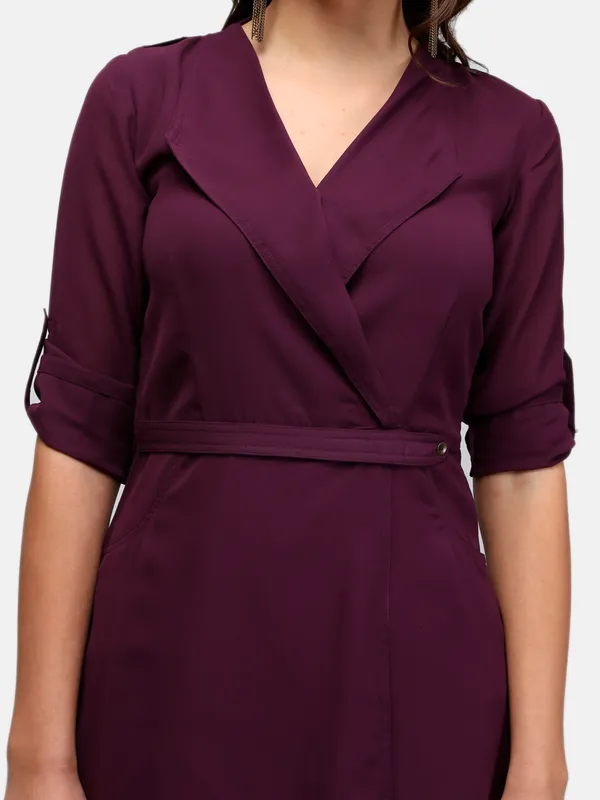 Purple_Lapel_Collar_Two_Front_Pockets_Day_To_Night_Out_Classy_Wrap_Dress