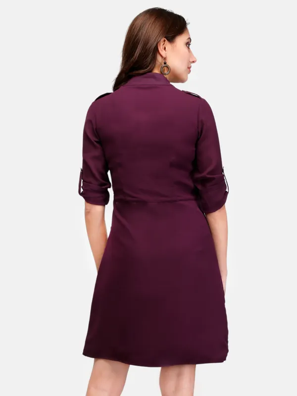 Purple_Lapel_Collar_Two_Front_Pockets_Day_To_Night_Out_Classy_Wrap_Dress