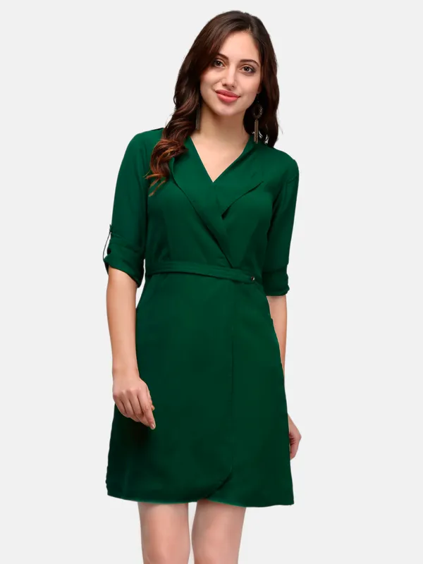 Green_Solid_Crepe_Dress_For_Women