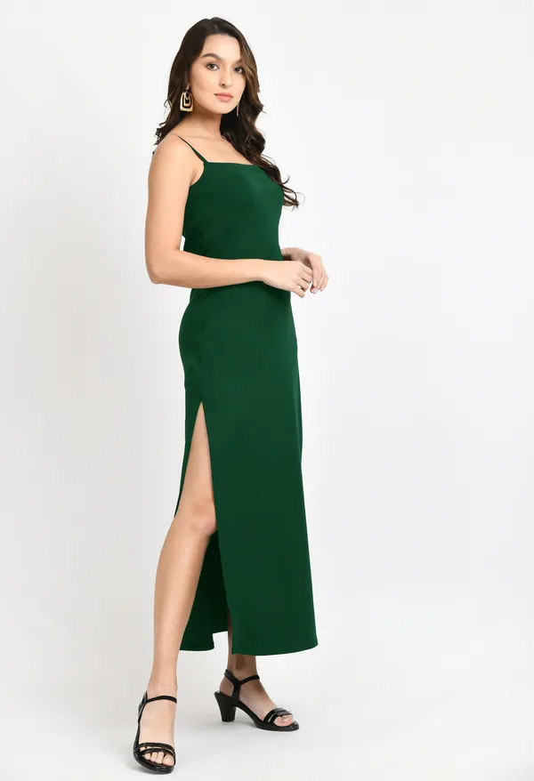 V&M_Green_Side_Slit_Maxi_Dress_For_Women