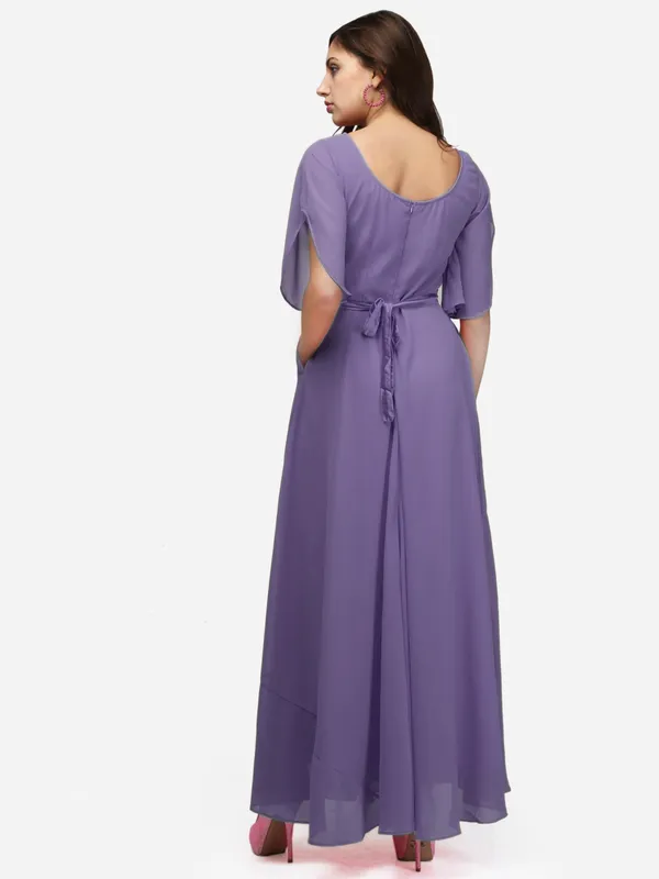 Lavender_Solid_Gown_For_Women