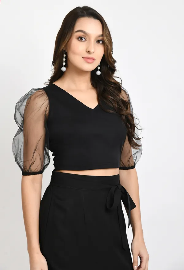 Black_Puff_Sleeves_Net_Crop_Top