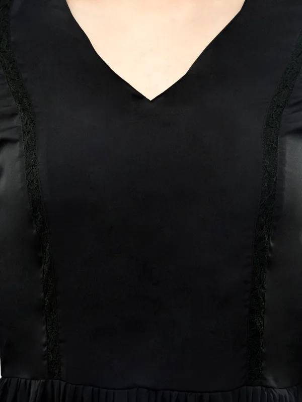 Black_V-Neck_Bishop_Sleeves_Long_Maxi_Gown_For_Women