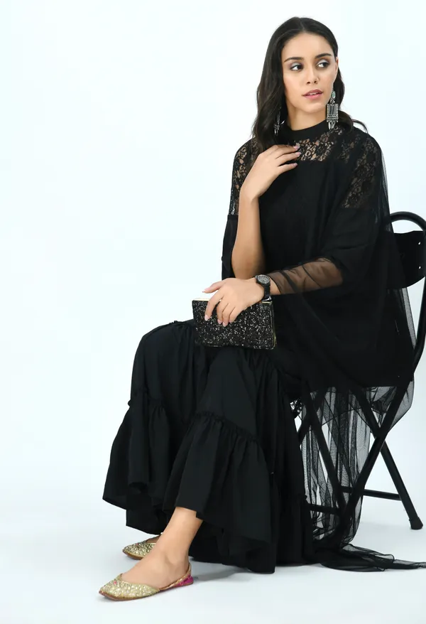 Black_Kurti_With_Sharara_&_Dupatta_For_Women