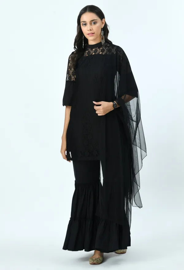 Black_Kurti_With_Sharara_&_Dupatta_For_Women
