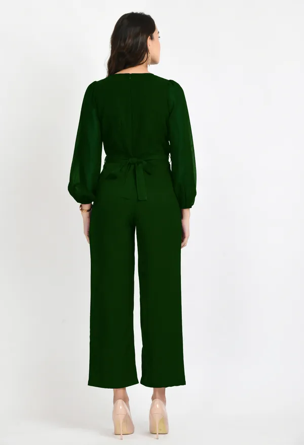 V&M_Green_Pleated_Full_Sleeves_Basic_Jumpsuit
