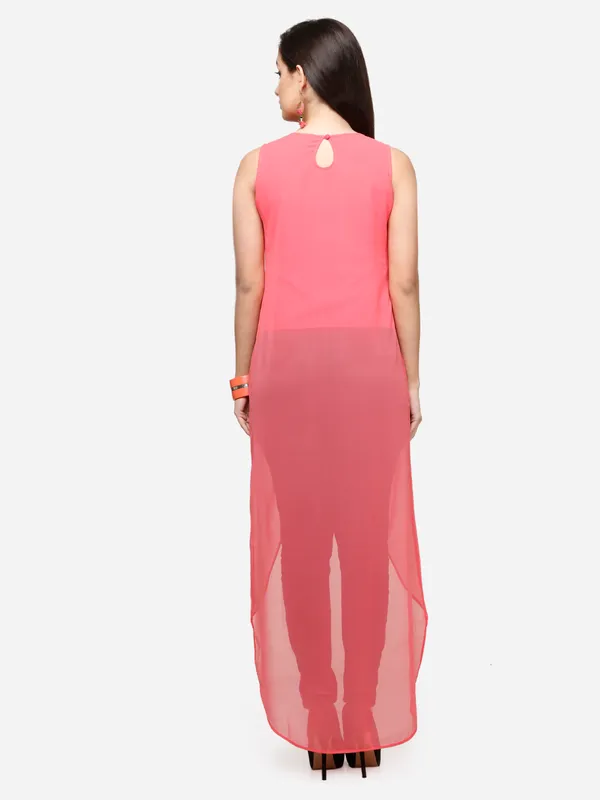 Pink_High_Low_Sleeveless_Round_Neck_Classy_Maxi_Top_For_Women