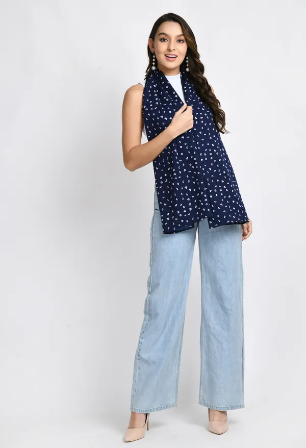 Navy_Blue_Crepe_Printed_Scarf_For_Women_&_Girls