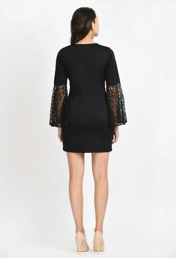 Black_Shirt_Mini_Shirt_Dress_For_Women