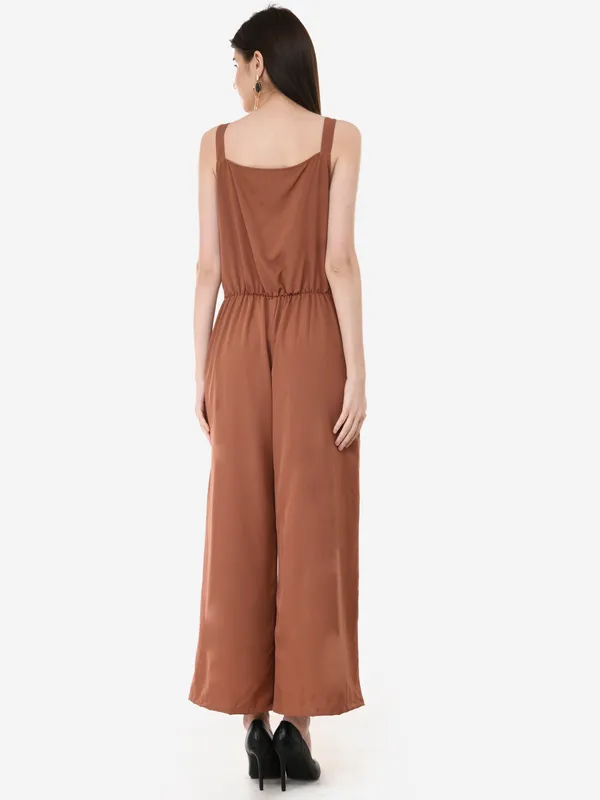 Rust_Crepe_Designer_Front_Button_Open_Shoulder_Strap_Jumpsuit_For_Women