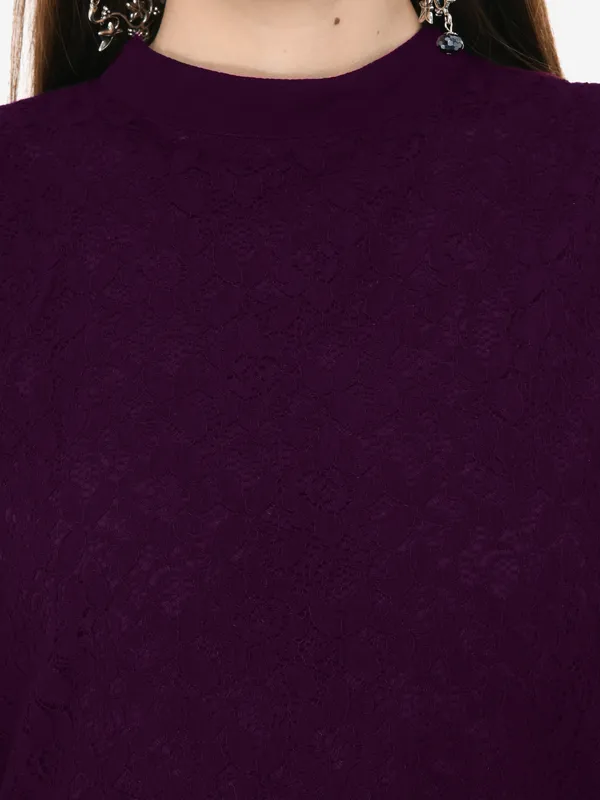 Purple_Lace_Ban_Collar_Sharara_Indo-western_Jumpsuit_For_Women