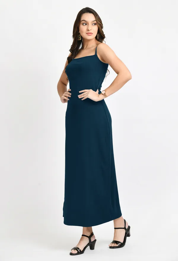 V&M_Teal_Blue_Side_Slit_Maxi_Dress_For_Women