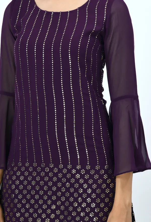 Purple_Mirror_Work_Kurta_With_Sharara_&_Net_Dupatta