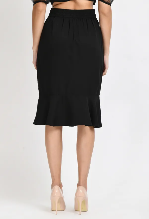 Black_Solid_Peplum_Skirt_For_Women