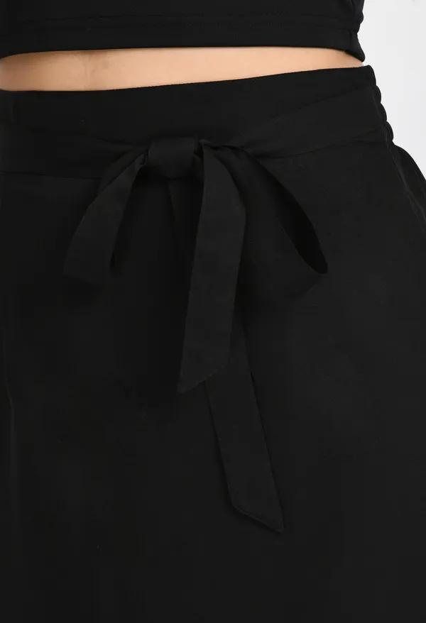 Black_Solid_Peplum_Skirt_For_Women