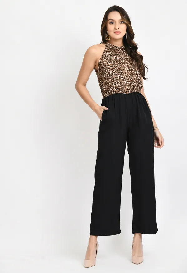 Black_Animal_Printed_Basic_Jumpsuit_For_Women
