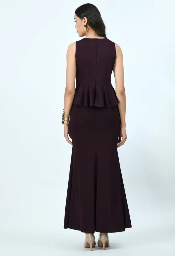 Burgundy_Scuba_Fishcut_Long_Gown
