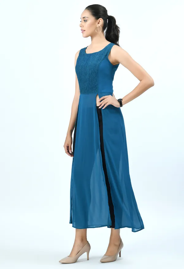 Blue_Round_Neck_Georgette_Longline_Top