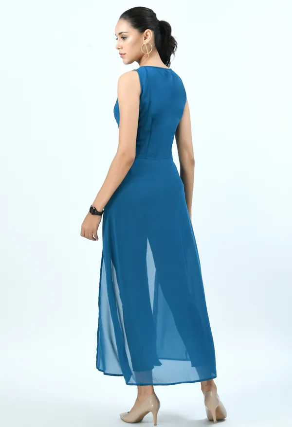 Blue_Round_Neck_Georgette_Longline_Top