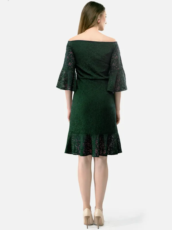 Green_Off-Shoulder_Self_Design_Lace_Sheath_Dress_For_Women
