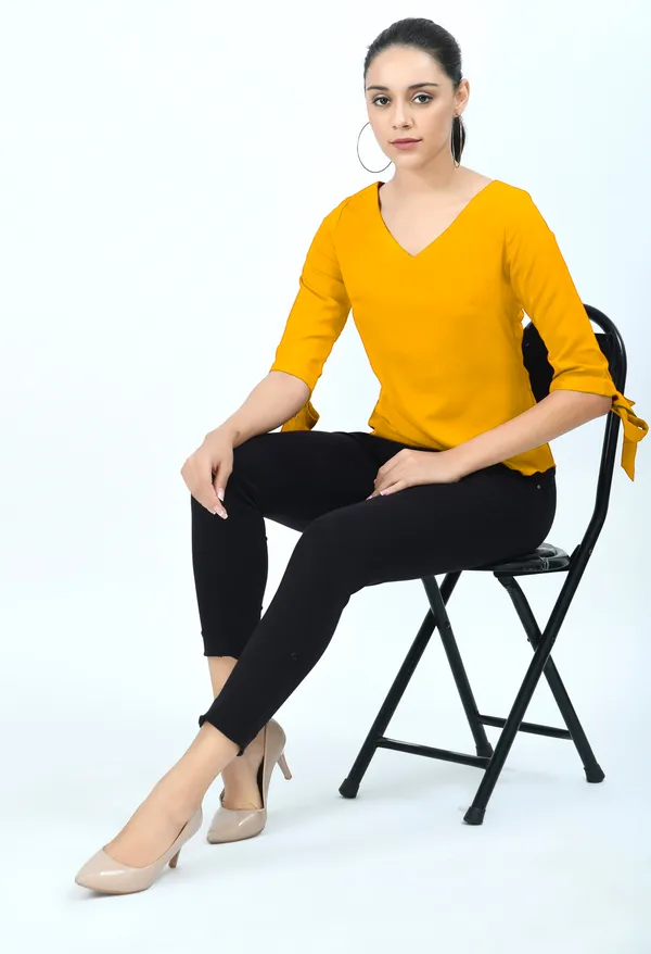 Mustard_Yellow_Crepe_Top_For_Women