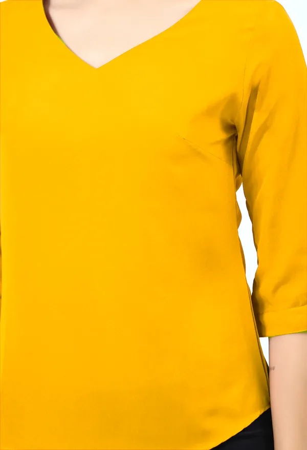 Mustard_Yellow_Crepe_Top_For_Women
