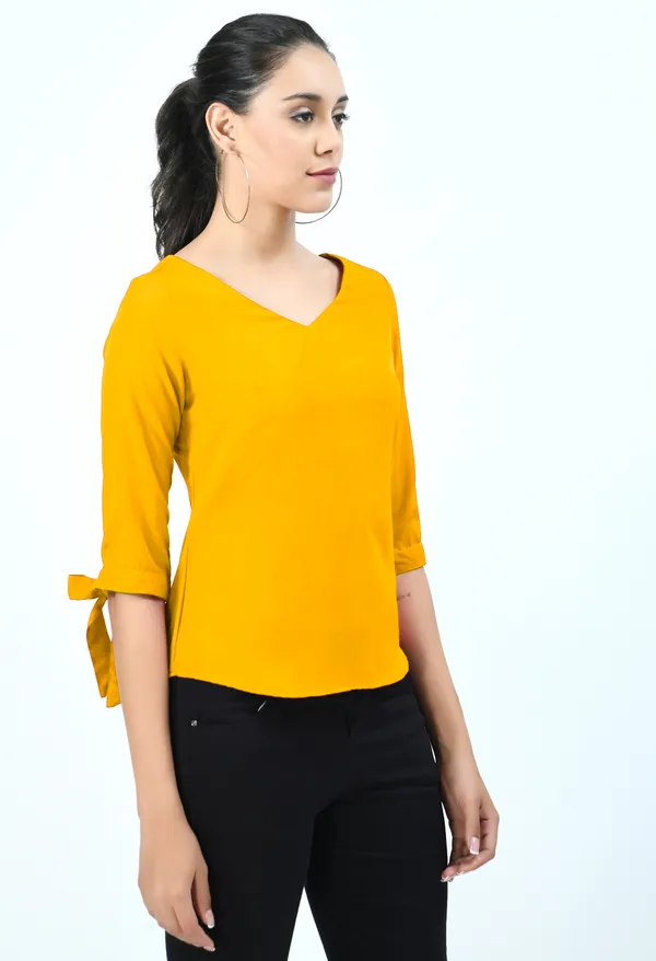 Mustard_Yellow_Crepe_Top_For_Women