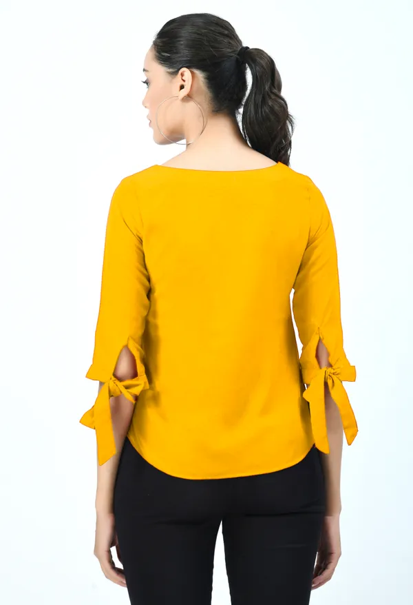 Mustard_Yellow_Crepe_Top_For_Women