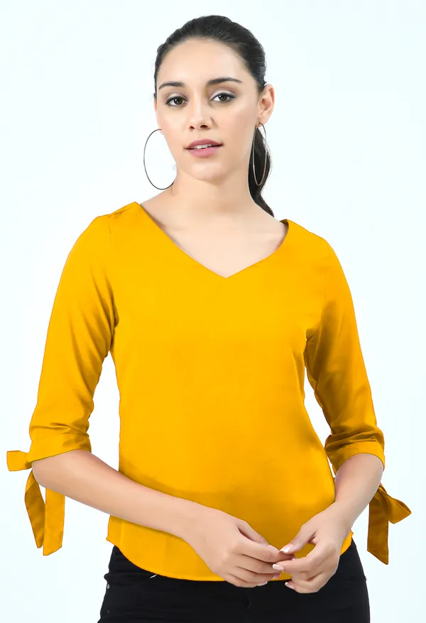 Mustard_Yellow_Crepe_Top_For_Women