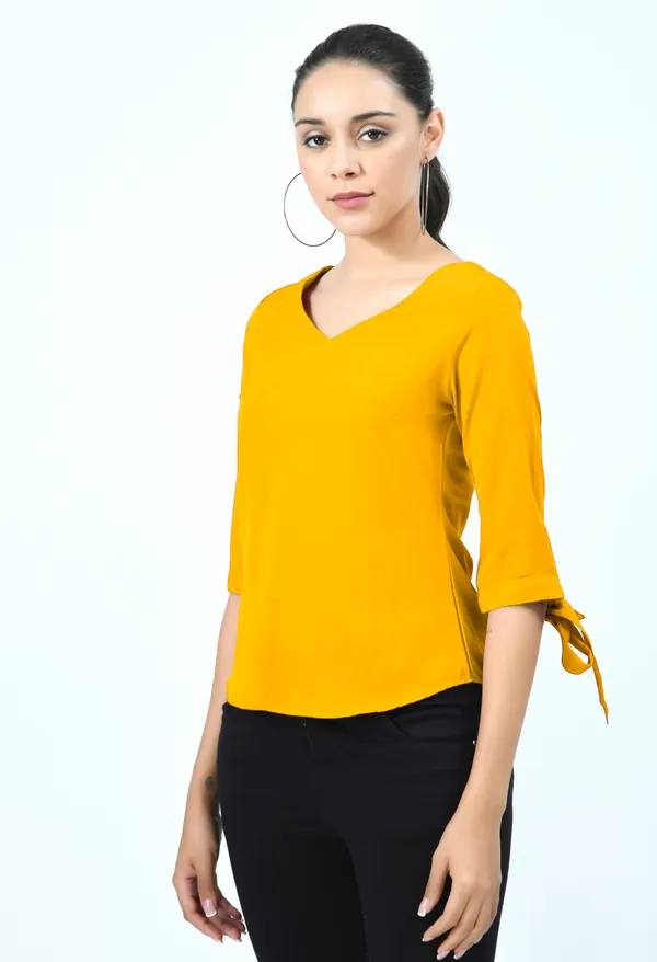 Mustard_Yellow_Crepe_Top_For_Women
