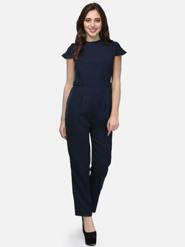 Navy_Blue_Classy_Straight_Fit_Formal_Ban_Collar_Jumpsuit_For_Women