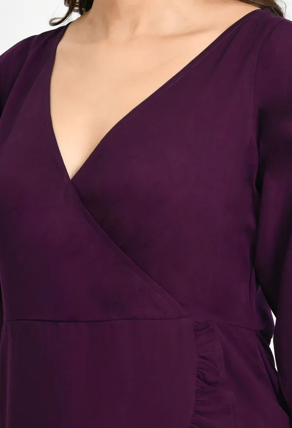 V&M_Purple_Wrap_Dress_For_women