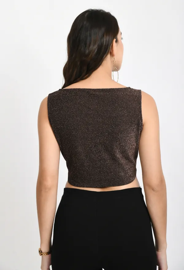 Burgundy_Shimmer_Lycra_Wrap_Crop_Top