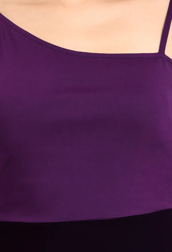 V&M_Purple_And_Black_Color_Block_Front_Slit_dress_For_Women