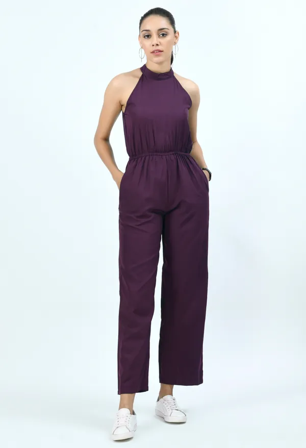 Brown_Jumpsuit_With_Embellished_Belt_And_Dupatta